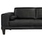 Armen Living Wynne Contemporary Sectional in Genuine Black Leather with Brown Wood Legs LCWYSEBLACK - alternate 3